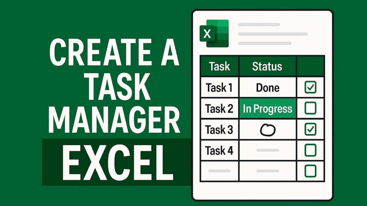 How to Create a Task Manager in Excel - YouTube