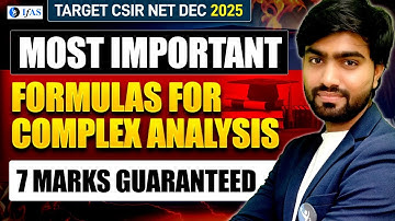 Most Important Formulas For Complex Analysis| 7 marks Confirmed
