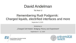 David Andelman - Remembering Rudi Podgornik: Charged liquids, electrified interfaces and more screenshot 5
