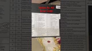 voltas ac all error code list