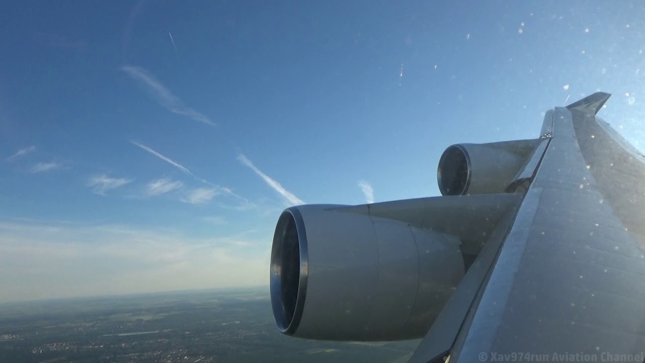 Landing in Boeing 747-400 Corsair International at Paris Orly Airport