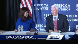 Former VP Pence campaigns with Rebecca Kleefisch