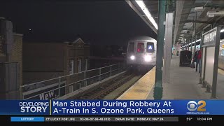 NYPD: Man Stabbed During Robbery At 'A' Train Station In Queens