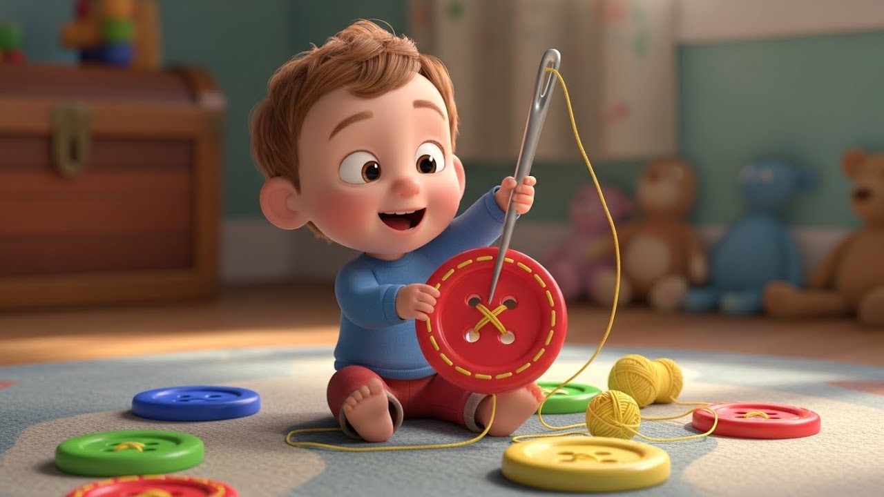 Buttons Song | Fun Learning Rhyme for Kids | Nursery Rhymes & Songs for Children