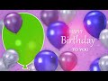 Happy Birthday Black Green Screen Animation Video UHD  Free