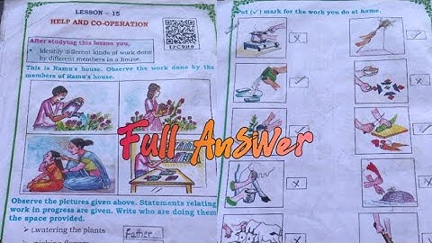 || 2nd STD EVS|| lesson -15 Help and co-operation|| full answer
