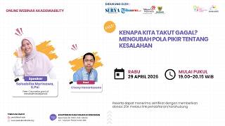 🔴KENAPA KITA TAKUT GAGAL? Mengubah Pola Pikir tentang Kesalahan - Webinar #Akademiability