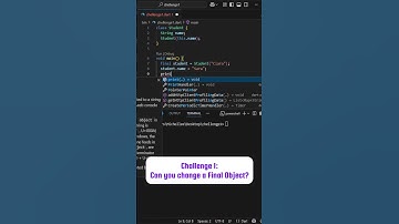 Challenge1: Can you change a Final Object?  #coding #programming #dart #challenge