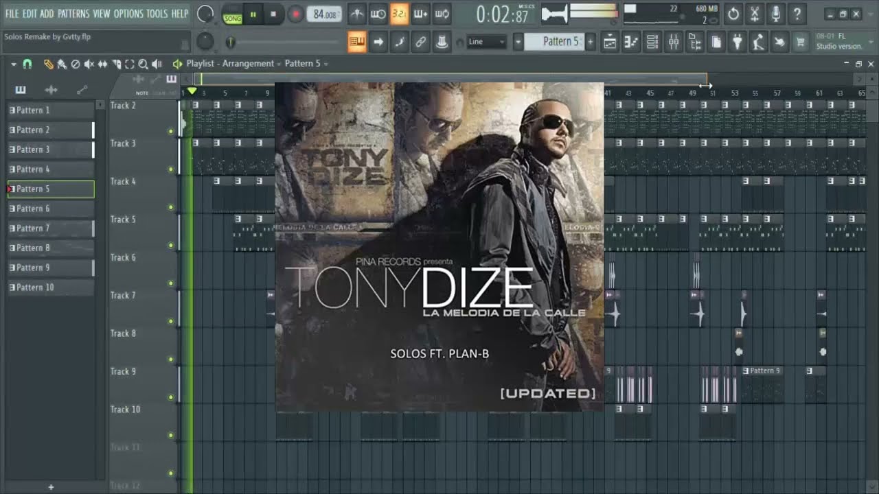 Tony Dize, Plan B - Solos (Remake/Instrumental) (Prod. By Gvtty The BeatMaker) | FL STUDIO 20
