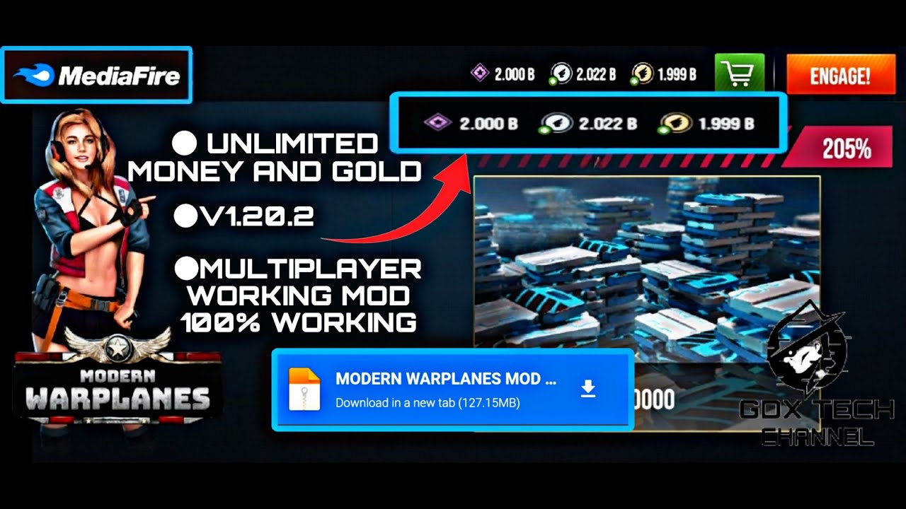 Modern Warplanes Hack Mod // (Unlimited money and gold) //