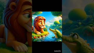 शेर और मगरमछ की कहानी #master animation #animated #kahaniya #subscribe #like#share#lion#crocodile