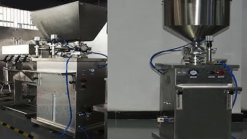 vertical filling machine with mixer hopper heating function semi auto high viscosity material filler