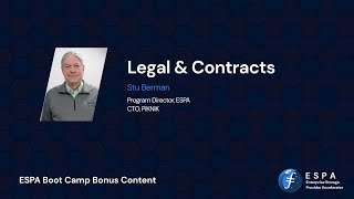 ESPA Module - Legal and Contracts