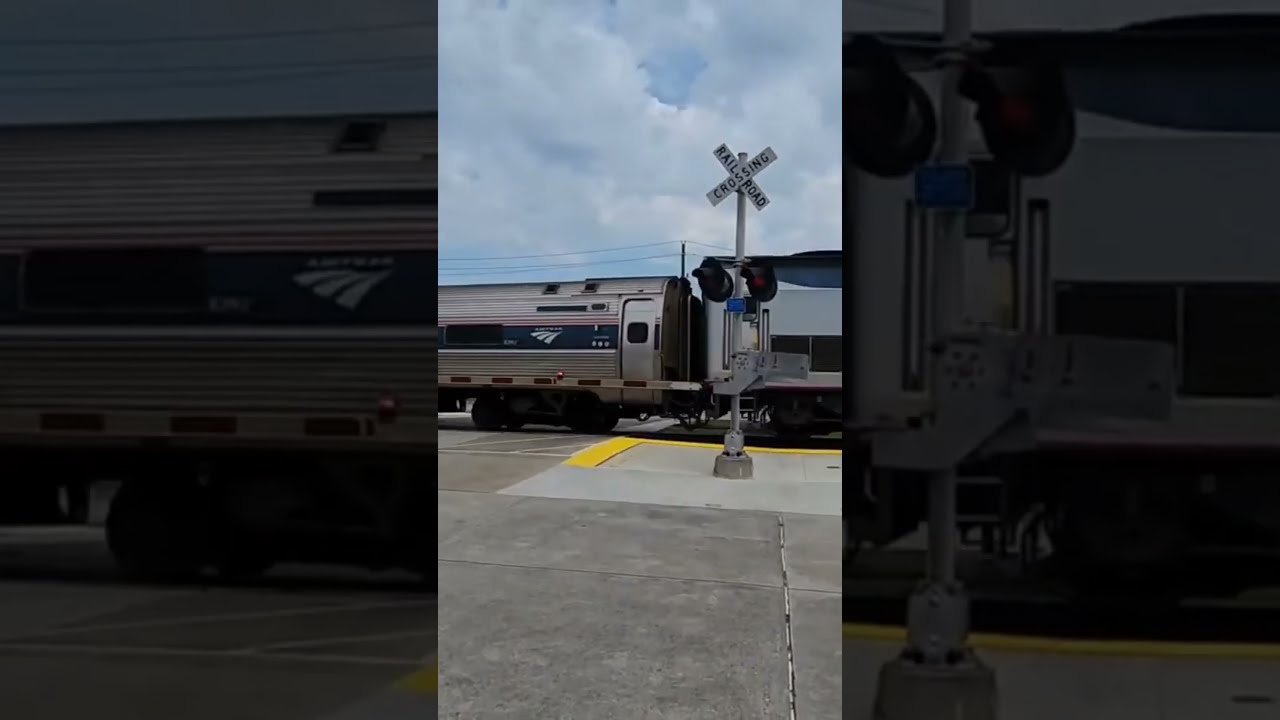 Amtrak Carolinian Pulls Into Selma Station NC Trains Railroad