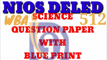 512 - WBA SCIENCE QUESTION PAPER WITH BLUE PRINT WISDOMKNOWLEDGE/ TELUGU NIOS
