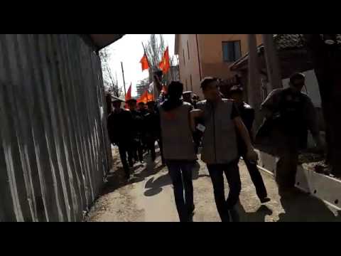 Сторонники Садыра Жапарова собрались на митинг