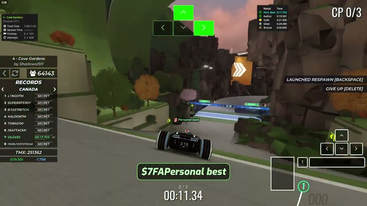 Trackmania Weekly Shorts (Week 32) 4 - Cove Gardens (17.703)