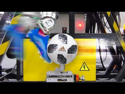 ФУТБОЛЬНЫЙ РОБОТ который всегда бьет в цель! лаборатория adidas в Германии!