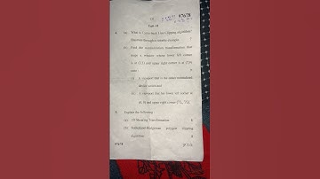 Bca 5th semester question paper 2024 Computer Graphics #mdu