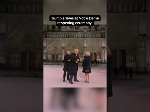 Trump arrives at Notre Dame reopening ceremony