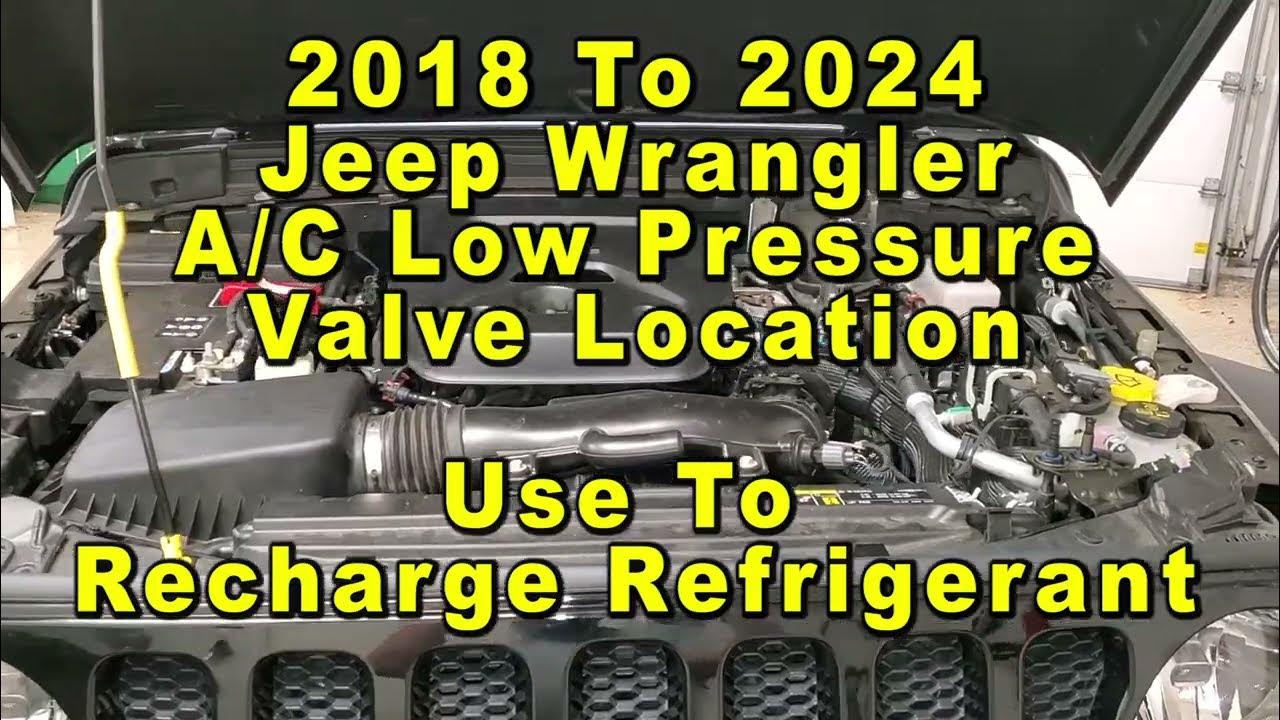 Jeep wrangler a c low pressure port valve location use to recharge