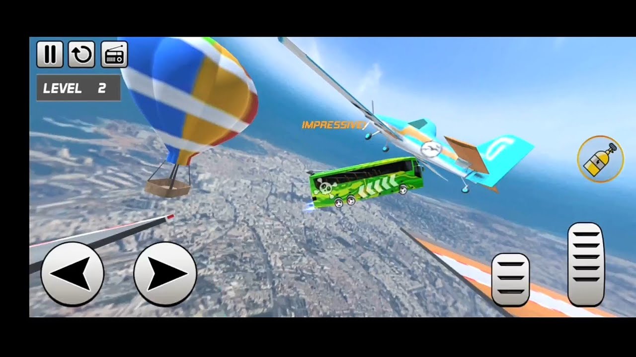 Crazy Bus Stunt Driving Simulator- Android gameplay||