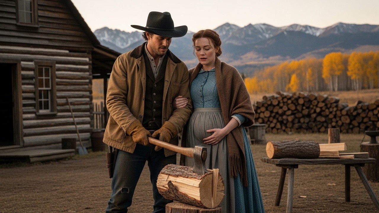 She Was Chopping Wood While Eight Months Along, The Cowboy Took The Axe And Split Enough For Winter