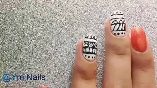 3 easy Tribal/Aztec nail design✨ 3 easy Tribal/Aztec nail design✨