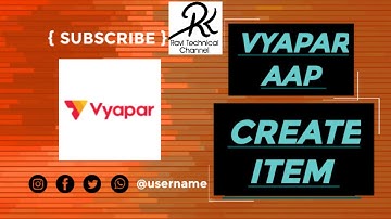 #Vyapar Aap Me Item Add Kaise Kare #Vyapar App Me Item Create Kaise Kare
