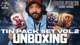 UNBOXING TIN PACK SET VOL.2 ONE PIECE CARD GAME