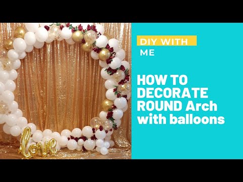 How to decorate a Round Arch with Balloon.(step by step) #backdrop # ...