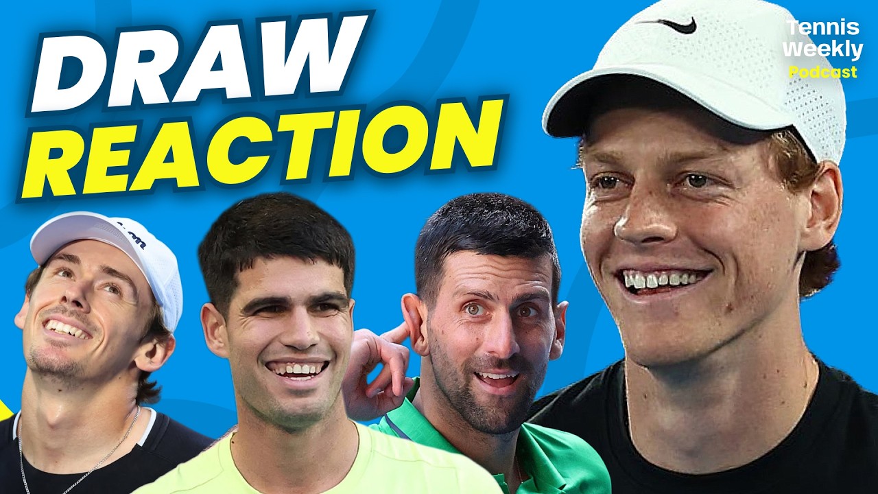 Sinner draws Djokovic, Alcaraz gets lucky, + de Minaur vs Berrettini | Australian Open Draw Reaction