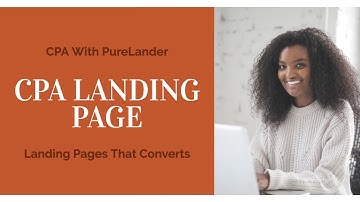 CPA Landing Page - Make High Converting Affiliate Landing Pages