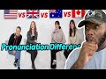 American Reacts To English differences Among 4 countries! (American,British,Aussie,Canadian)