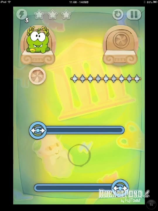 Cut The Rope: Time Travel - Level 5-5 [Ancient Greece] 3 Stars & Snowflake  Walkthrough 