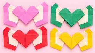 색종이로 하트 리본 접기 💗🎀 예쁜 종이접기｜쉬운 색종이접기 – 꼼지락공장