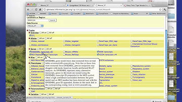 Five Minute Films:  Using the MGI Mouse Genome Broswer