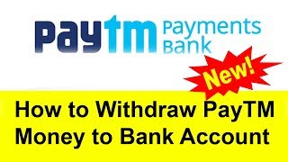 How to withdraw paytm money bank account