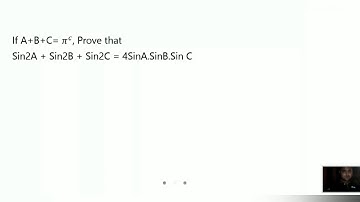 If A+B+C=180 degree, prove that sin2A+sin2B+sin2C=4sinA.sinB.sinC