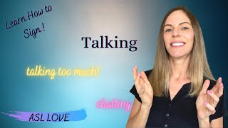 How to Sign - TALK - TALKING - Sign Language - ASL