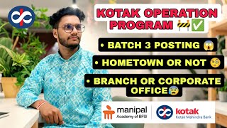 KOTAK OPERATION PROGRAM 🚧✅🤫|BATCH 3 POSTING 😱| HOMETOWN🥹❤️|BRANCH 😰