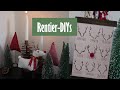 Weihnachtsdeko basteln I 2 Rentier DIYs