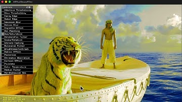 마우스를 움직여서 다양한 영상처리를 하는 장면