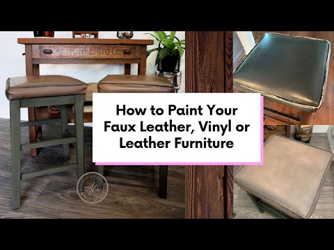 How to paint your faux leather, leather or vinyl furniture with Chalk based paint