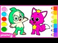 Coloring Hogi &amp; Pinkfong | Hogi Pinkfong Wonderstar Coloring Pages