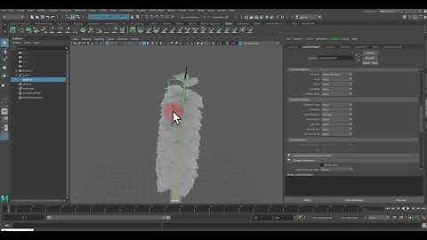 Maya 2020 basic tree with falling leaves