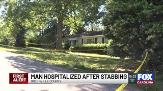 Man hospitalized after stabbing Greenville County, officials say