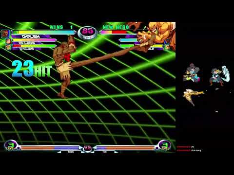 MvC2 Dhalsim 70%+ solo unfly infinite wall carry to Yoga Inferno K.O.
