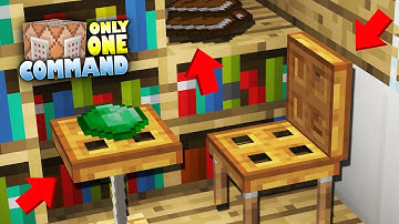 WORKING MINECRAFT FURNITURE! (Only One Command)