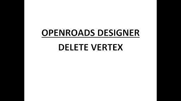 ORD - MicroStation - 9.13 - Delete Vertex